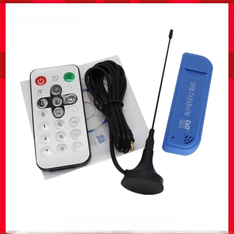 Digitaler RTL2832U & 820T2 SDR USB 2.0 TV-Stick-Tuner FC0012 DVB-T + DAB + FM SDR TV-Receiver-Dongle mit Antenne TV-Zubehör