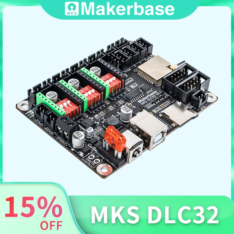 Makerbase MKS DLC32 Grbl Controller Work For Laser&CNC With ESP32 WIFI and TS35/24 Touch Screen for Laser Engraving Machine