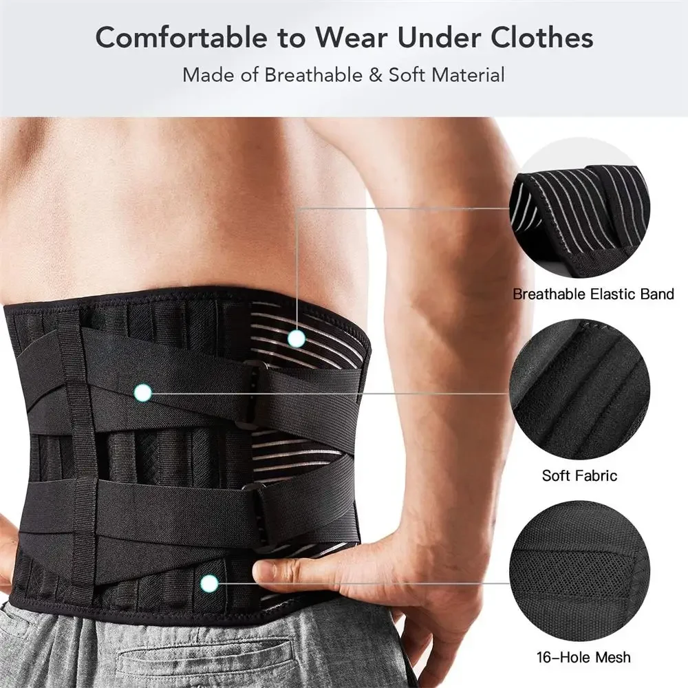 Adjustable Back Lumbar Support Belt Double Pull Breathable Comfortable Brace Orthopedic Men & Women Trainer Tighten The Abdomen