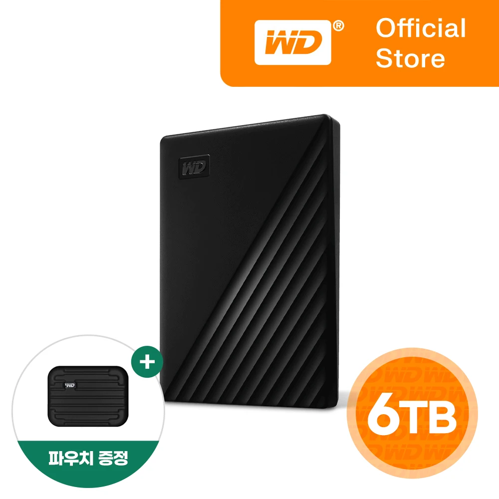 [WD Korea General version] WD NEW My Passport External Hard 6TB black color domestic genuine AS 3 years