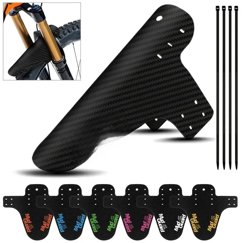 AliExpress Colorful  Bike Fenders MTB Road Front Rear Mudguard Mountain Bike Fender Carbon Fiber Cycling Fixing Accessories