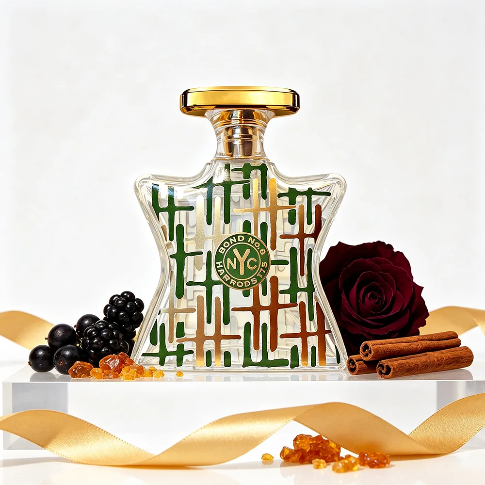 Bond No.9 Harrods 175 Anniversary Edition Parfum 100ml Unisex Amber Floral Scent Blackcurrant Vanilla Rose Top Notes Honey Cinnamon Amber Heart Labdanum Musk Base Long Lasting Luxury Gift Box view 8