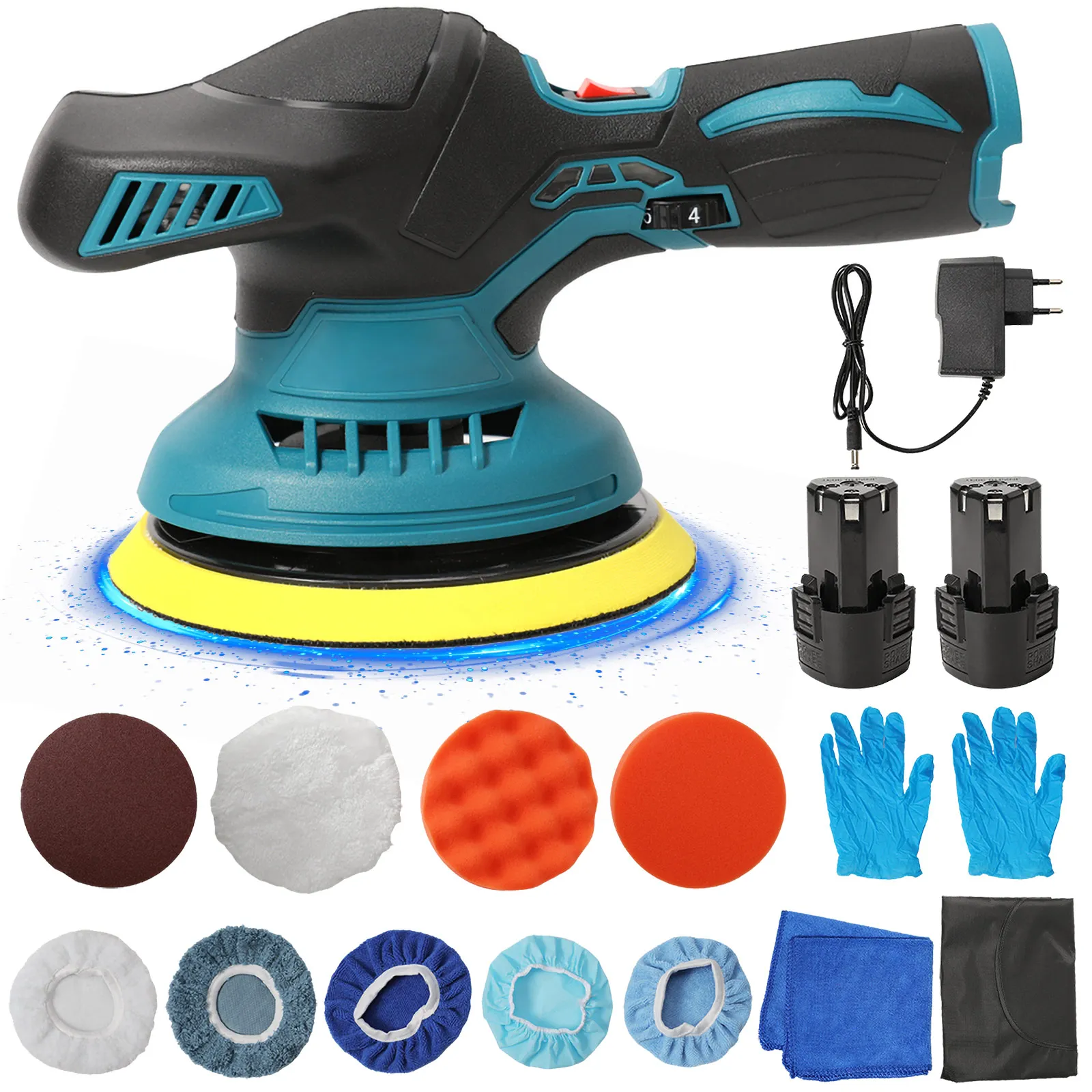 Cordless Car Polisher For Makita Battery Wireless Car Polishing Machine 8 Gears Electric Polish Machines Adjustment Power Tools