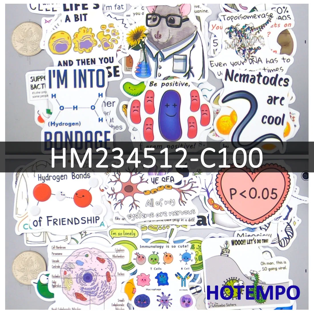 50/100 個、 面白い自然科学グラフィティ、 生物学スタイルのステッカー、 電話、スクラップブック、荷物、コップ、自転車、車、オートバイ、スケートボード、ヘルメット、ガラスのため、 ラップトップステッカー、おもちゃ