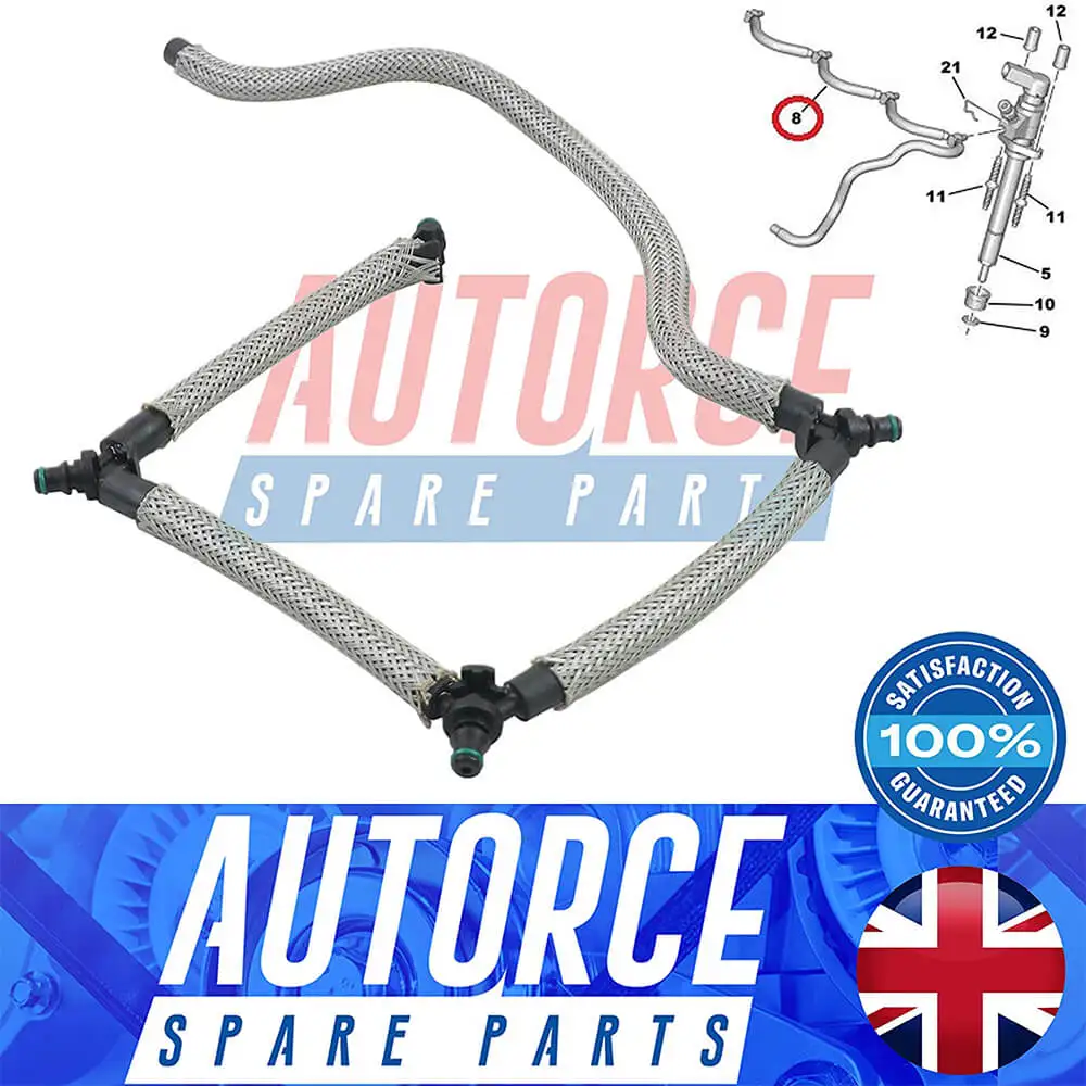 Injector Pipe Fuel Hose For Peugeot 307 407 607 807 Expert MK2 2.0 HDI (2004 - Onwards) 157468, 3M5Q9K022AB, 1473358 - AUTORCE