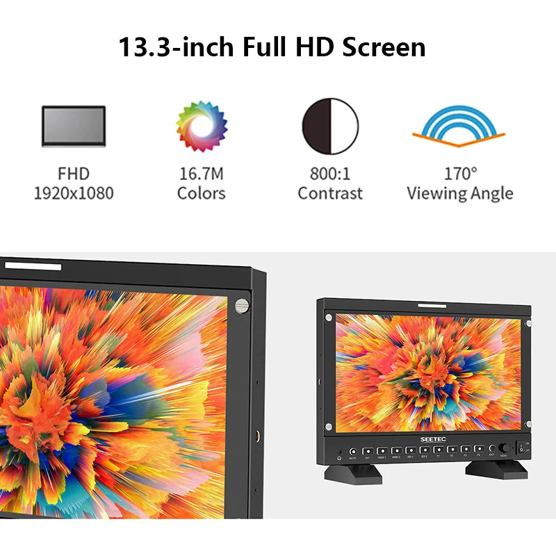 SEETEC P133 PRO 13.3 Inch 1000nit High Bright Broadcast Monitor Full HD 1920x1080 HDMI