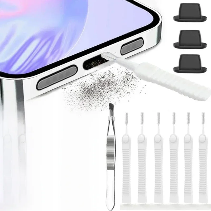 Autocollant universel en maille anti-poussière pour haut-parleur de téléphone portable, pour IPhone 17/16/15/14 Pro Max, Samsung Huawei, Kit de nettoyage de protection du Port de téléphone