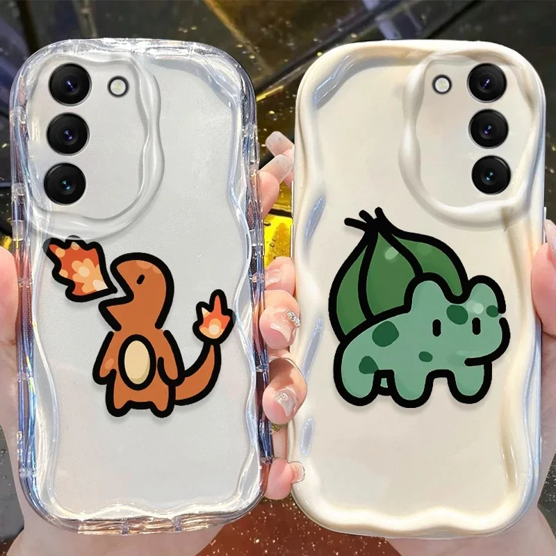Coque arrière Pokemon Wave pour Samsung Galaxy S25 S24 S23 S22 S21 Ultra Plus S20 FE A73 A72 A71 A56 A55 A54 5G A52 A52S A51 4G