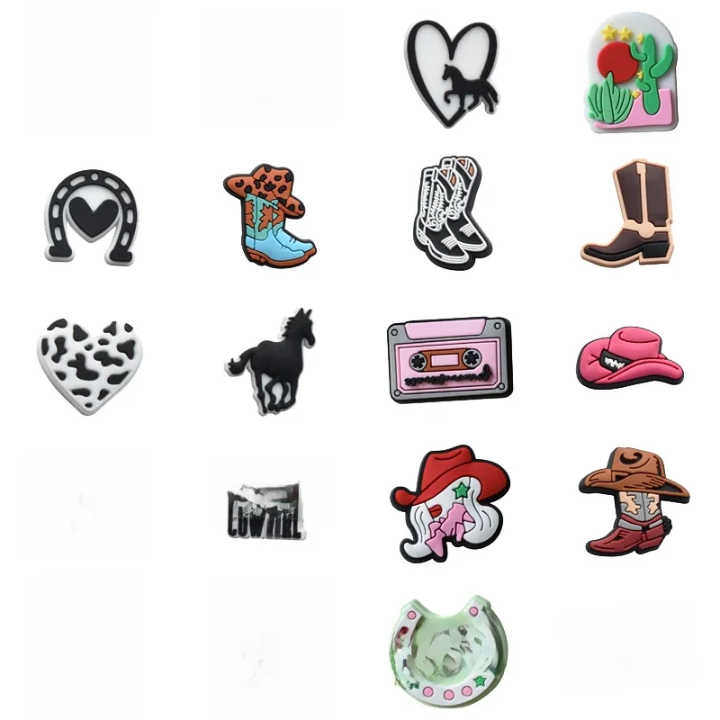 Breloques de chaussures occidentales pour Crocs, décorations de cow-boy, épingles pour sabots, chaussures, hommes, filles, enfants, jeans, été, accessoires