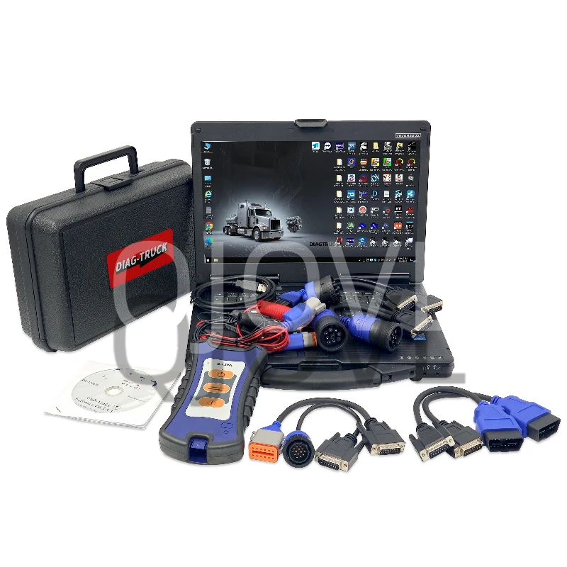 

Nexiq USB Link 3 Diesel Laptop Diagnostic Kit Full Software For Heavy Duty Truck Excavator OBD2 Scanner Tool With Laptop