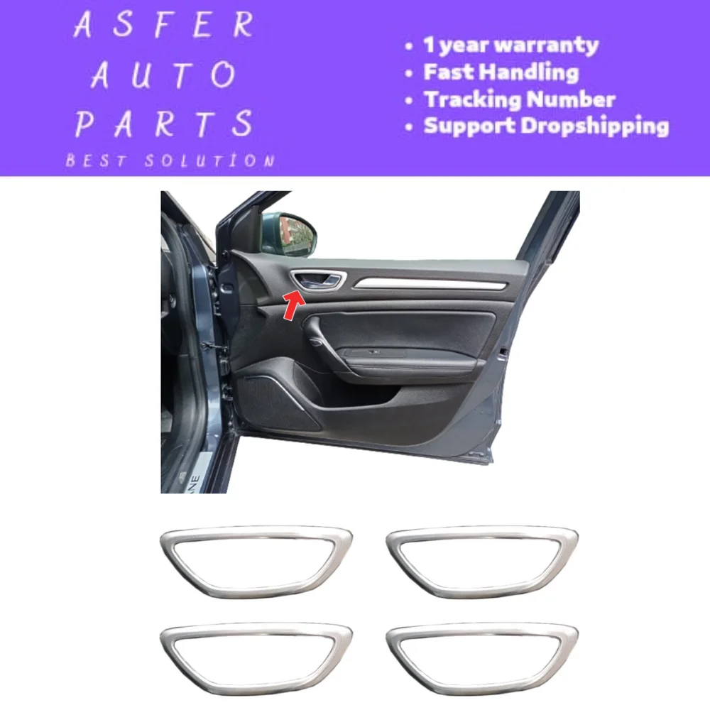 Compatible for Renault Megane 4 Chrome Inner Door Handle Frame 4 Pieces car accessory spare parts reasonable price