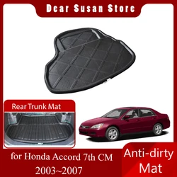 Car Rear Trunk Mat for Honda Accord 7th CM Inspire 2003~2007 Part Panel Liner Luggage Tray Pad Boot Carg Cover Custom Accessorie