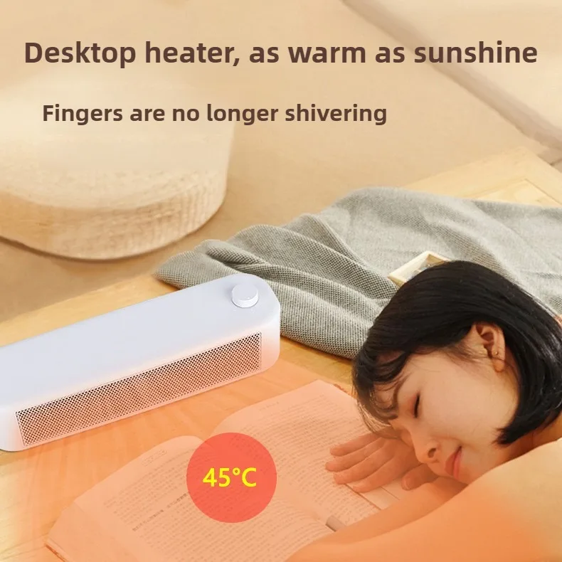 Desktop Heater, Small Office, Silent Heater, Hot Air Blower, Mini Desktop Heating Artifact, Energy Saving and Quick Heating