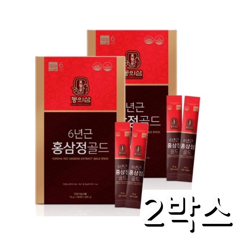 [Dongisam] 6 years old red ginseng gold 10G x 100 bags 2 gift shopping bags Korean red ginseng