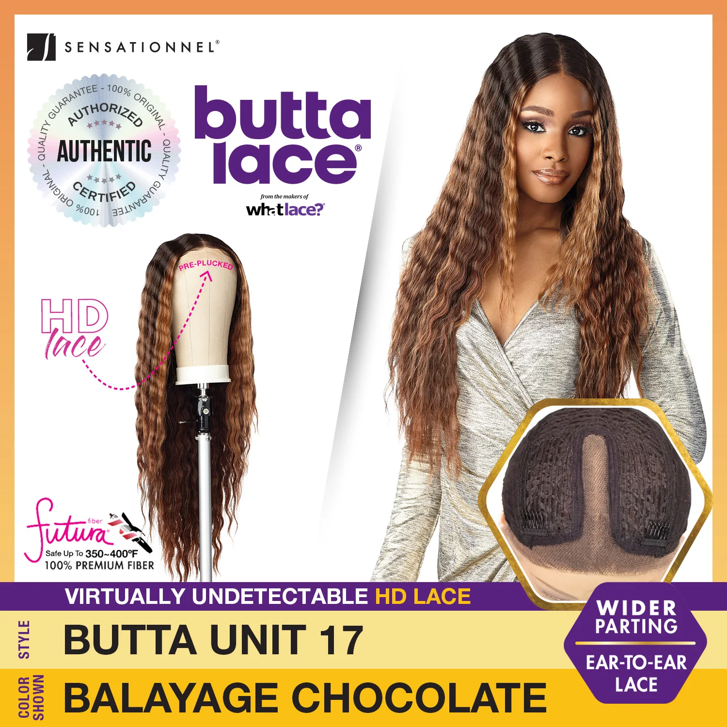 Sensationnel Butta Lace HD Lace Front Wig Unit 17 - Long, Natural Look, Easy to Install, Perfect for Everyday Glam