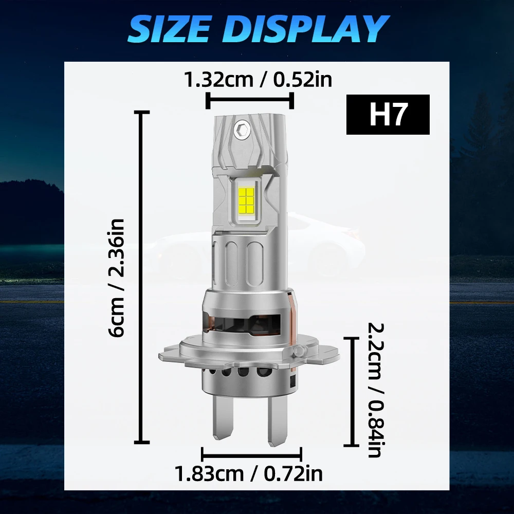 2x LED Headlight High Low Beam Super Bright 6000K For Porsche Cayenne 2003 2004 2005 2006-2018