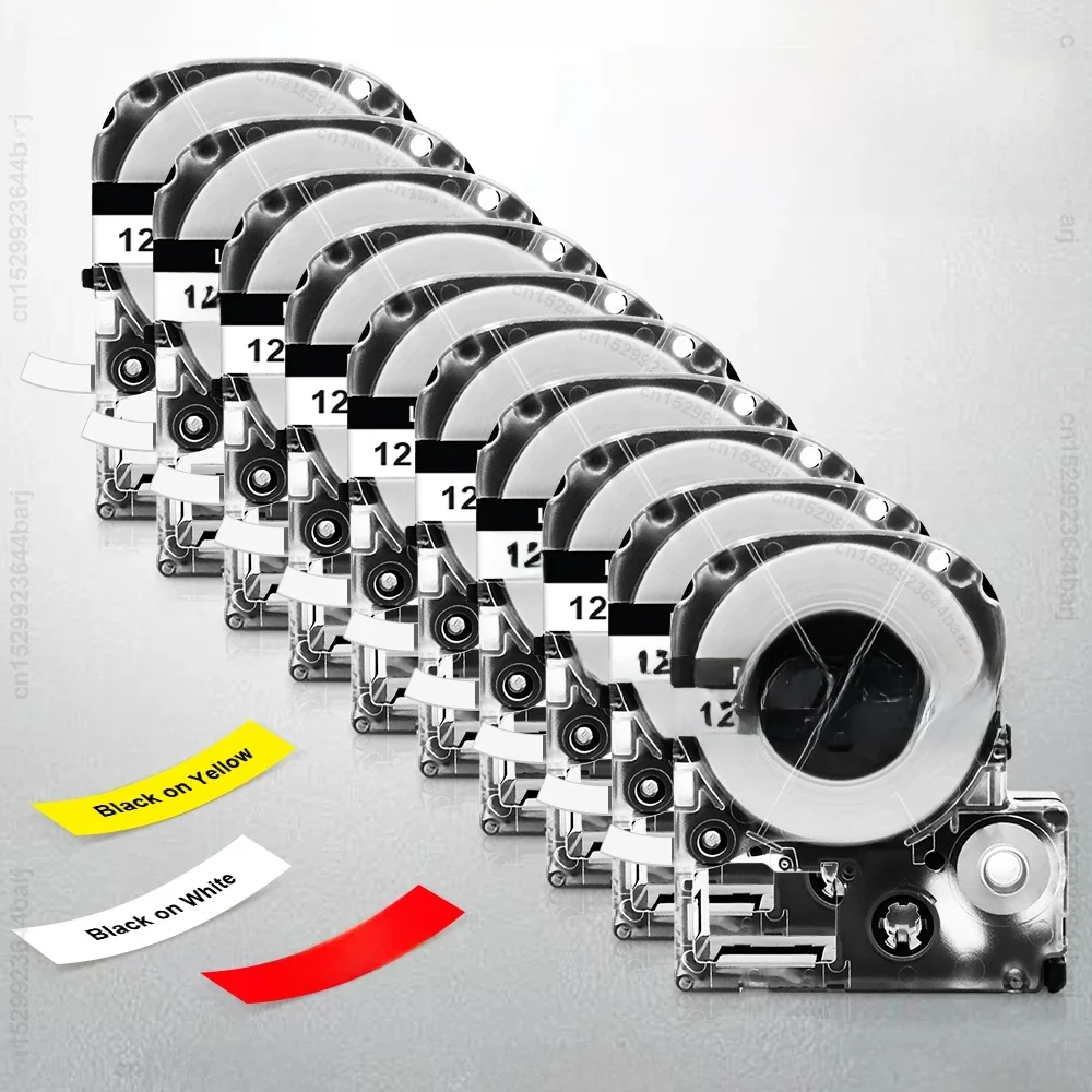 2/5/10 sztuk SS12KW kompatybilny z Epson SS12KW LK-4WBN ST12KW SC12RW SC12YW 12mm taśma etykietowa do drukarki etykiet Epson LW-300 LW-600P — zdjęcie produktu 7