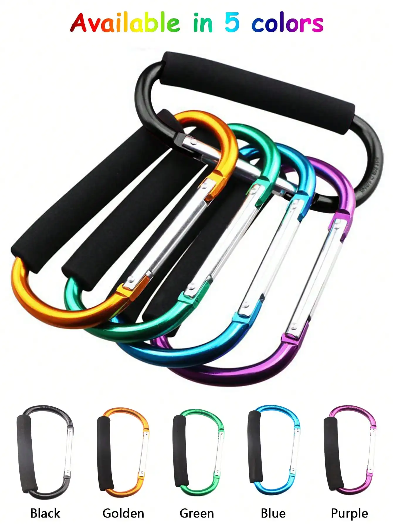 1PC Sturdy And Durable Multifunctional Stroller Hook With EVA Handle - Durable Aluminum Alloy For Shopping And Storage Accessori