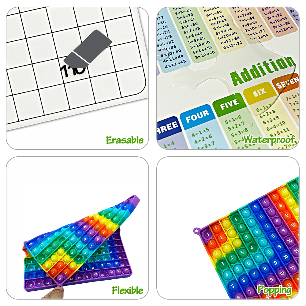 12*12&12+12 إضافة الضرب ألعاب الرياضيات ممارسة اللعب بطاقات وقلم قابلة للمسح ، ألعاب تعليمية مونتيسوري للأطفال