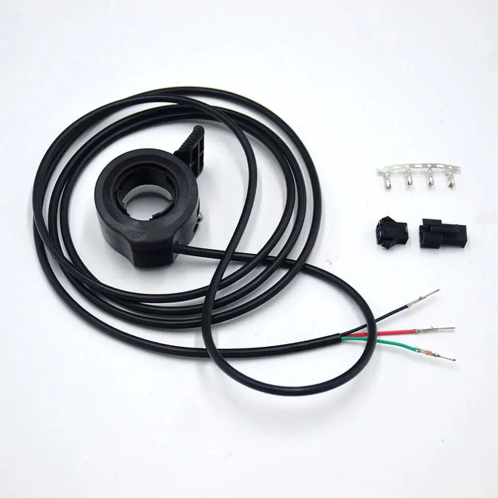 AliExpress Outdoor Thumb Throttle E Bike Parts Assembly Replacement Three-wire Black Ebike Electric Bike For Electric Bicycle