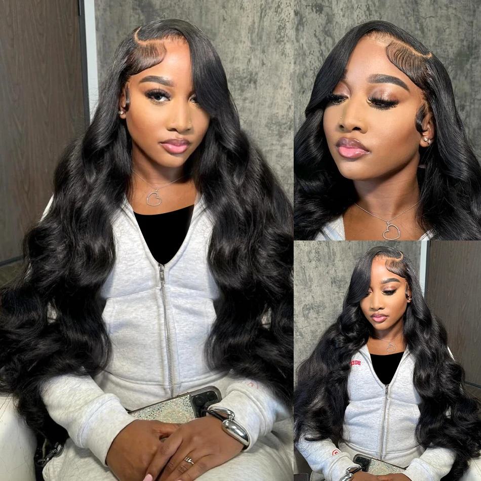 YKB-Brazilian Body Wave Lace Frontal Wig, Perucas de Cabelo Humano, Fecho Transparente, HD Lace, 200 Densidade, 13x4, 5x5, 13x4, 13x6