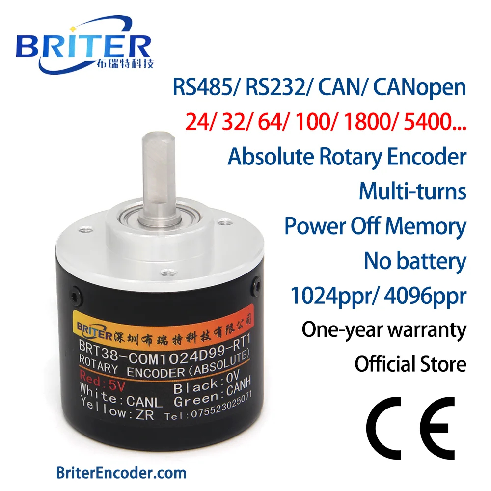 

Absolute Rotary Encoder Multi-turns Absolute CAN RS485 interface, Angle measurement, Power Off Memory Smart home DIY Electronic