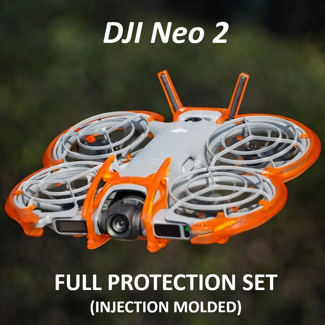 

DJI Neo 2 PC Injection-Molded Protection Accessory Kit (Not 3D Printed): Gimbal Guard, 4 Legs, Tail Fin, Dual Rings, Multi-Color