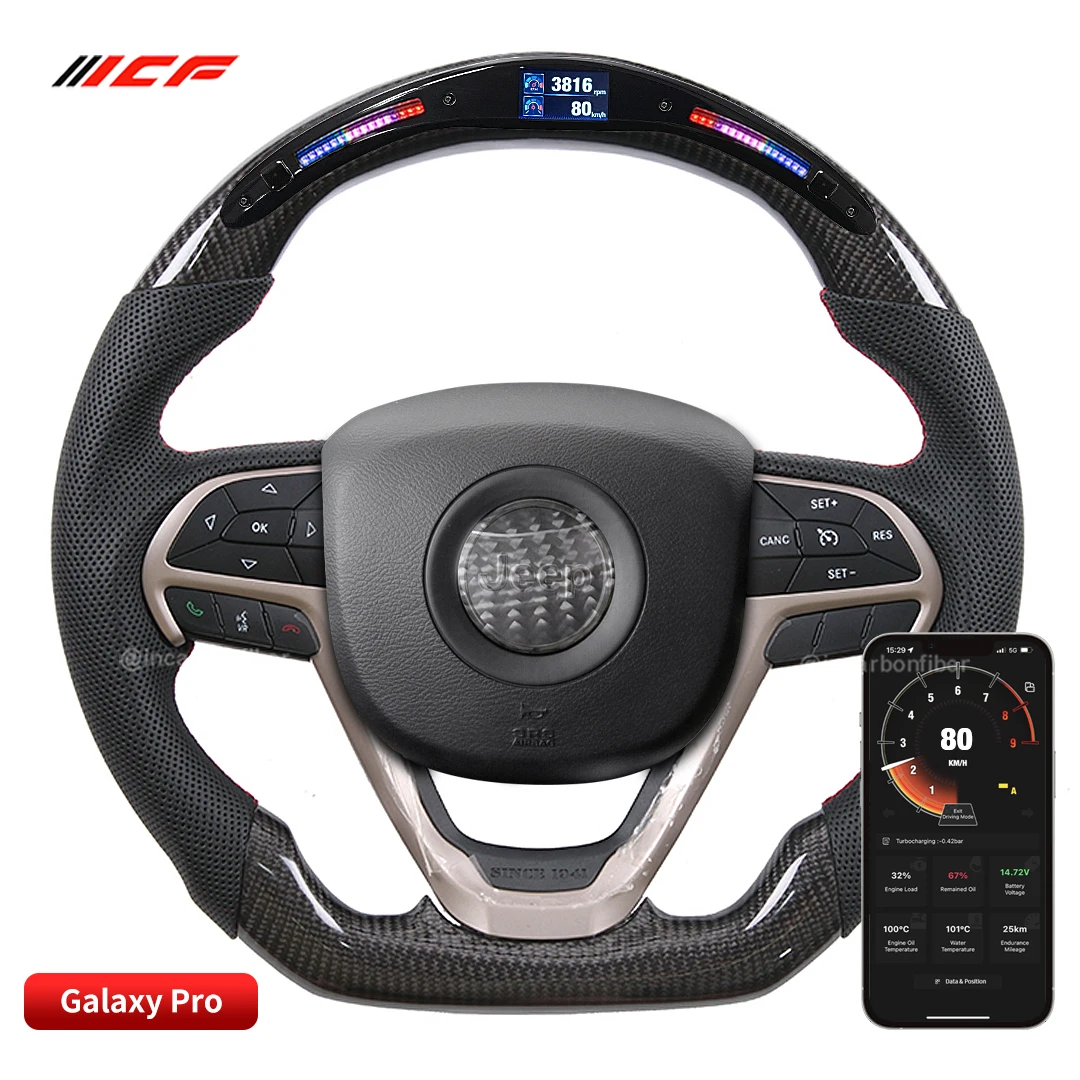 

Carbon Fiber LED Steering Wheel for Jeep Wragnler Grand Cherokee Compass Patriot