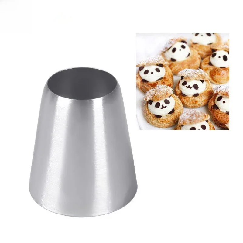 Douilles de tuyauterie rondes en acier inoxydable, décoration de crème, outil de cuisson, Chi gâteau biscuit glaçage pointe macaron bricolage # R22L,accessoire patisserie gâteau,patisserie outils