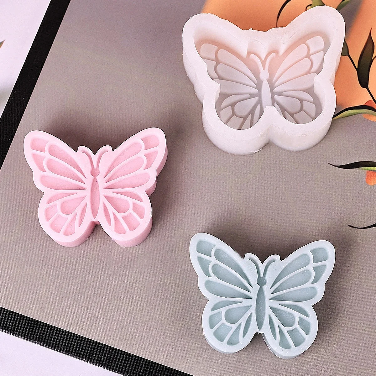 Rzeźba piękny motyl świeca silikonowe formy DIY seria owadów formy żywiczne aromaterapia mydło gipsowe ręcznie robione dekoracje do domu — zdjęcie 2