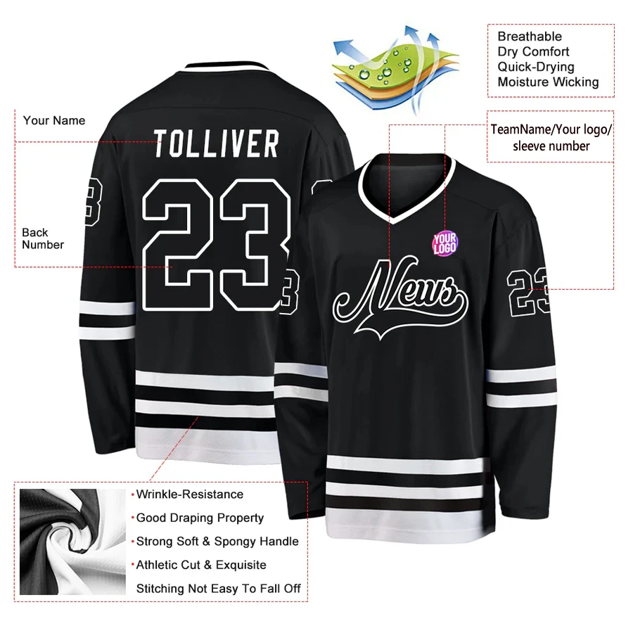 Custom Hockey Jersey Personalized Hockey Shirt Printed Name Number Logo Sublimated Sports Practice Jersey for Men Women