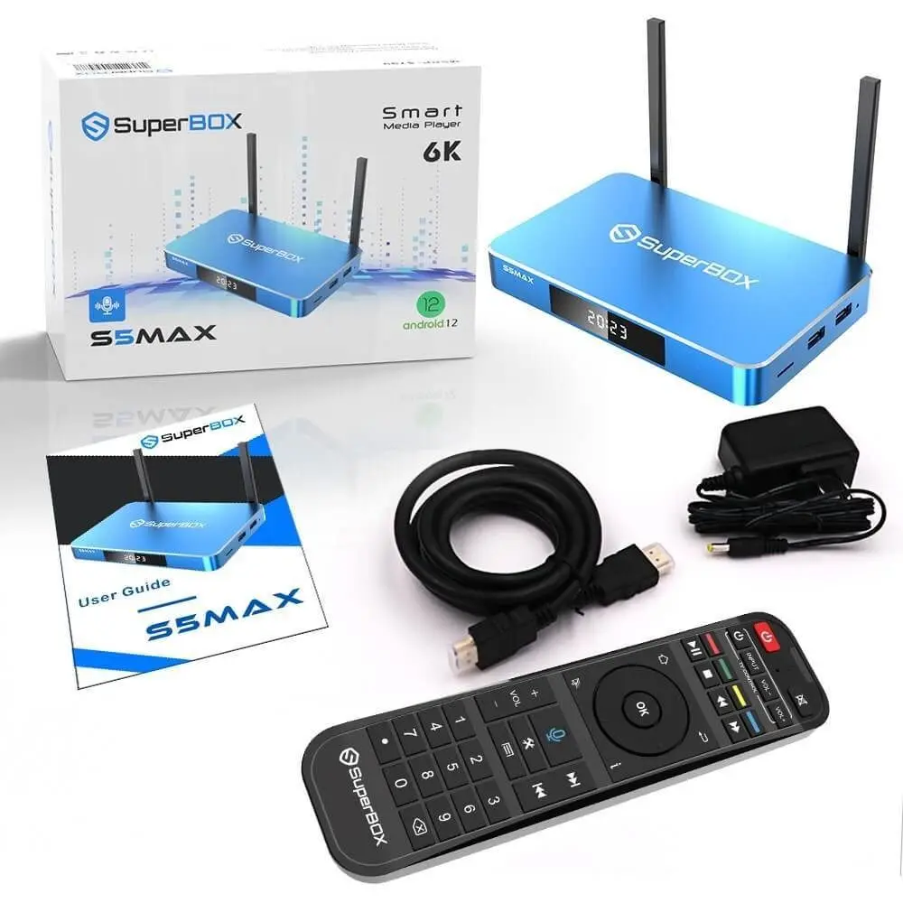 Wifiキーボードエクステンダーパッケージ,SuperBox-S5 max,8k hdmi,64GBカード,ドライブ,販売,割引,販売,s5 max