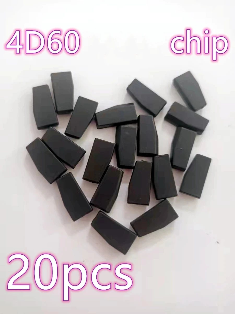 Black 20PCS 4d60 Chip Id 4D60  after market Carbon Transponder (80bit) 4D60(t16) ceramic chip BLACK /LOT