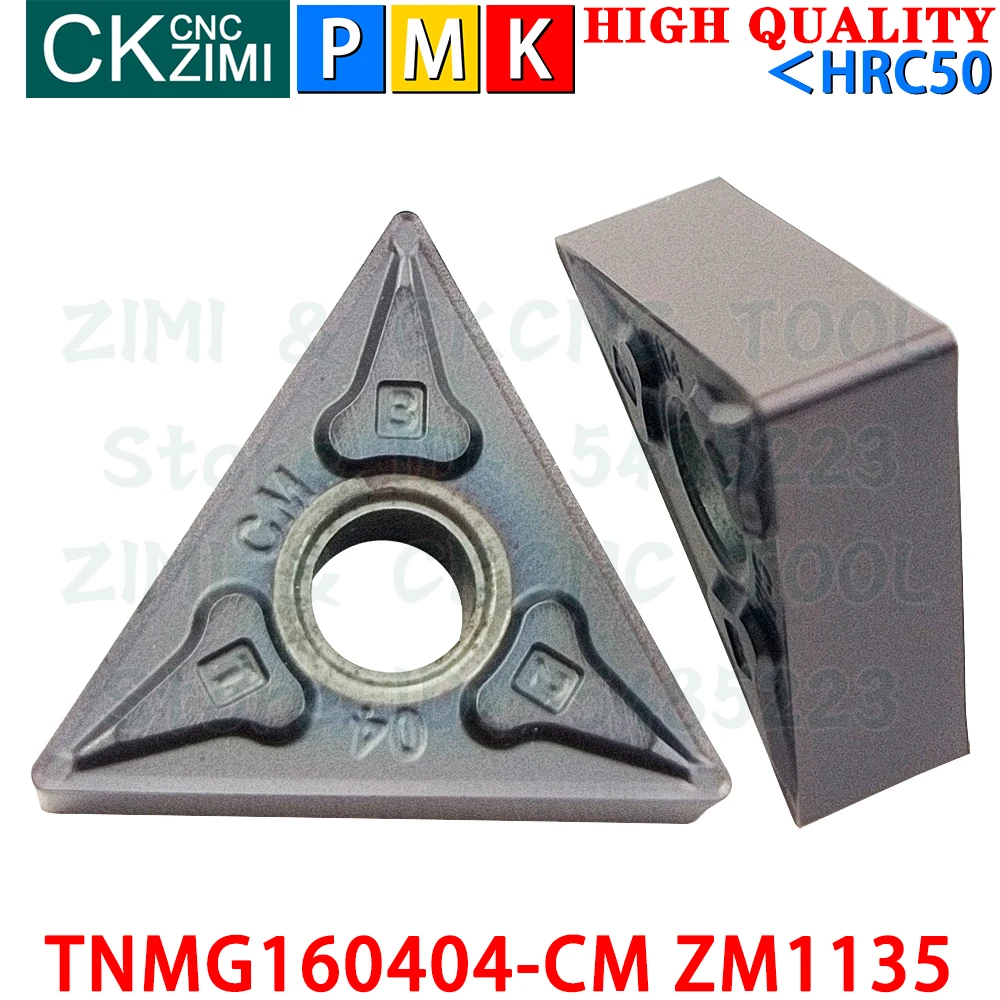 TNMG160404-CM ZM1135 TNMG 160404 CM ZM1135 Inserções de Metal Duro Ferramentas de Inserção de Torneamento Externo TNMG Torno mecânico de metal CNC Ferramentas de corte para torneamento