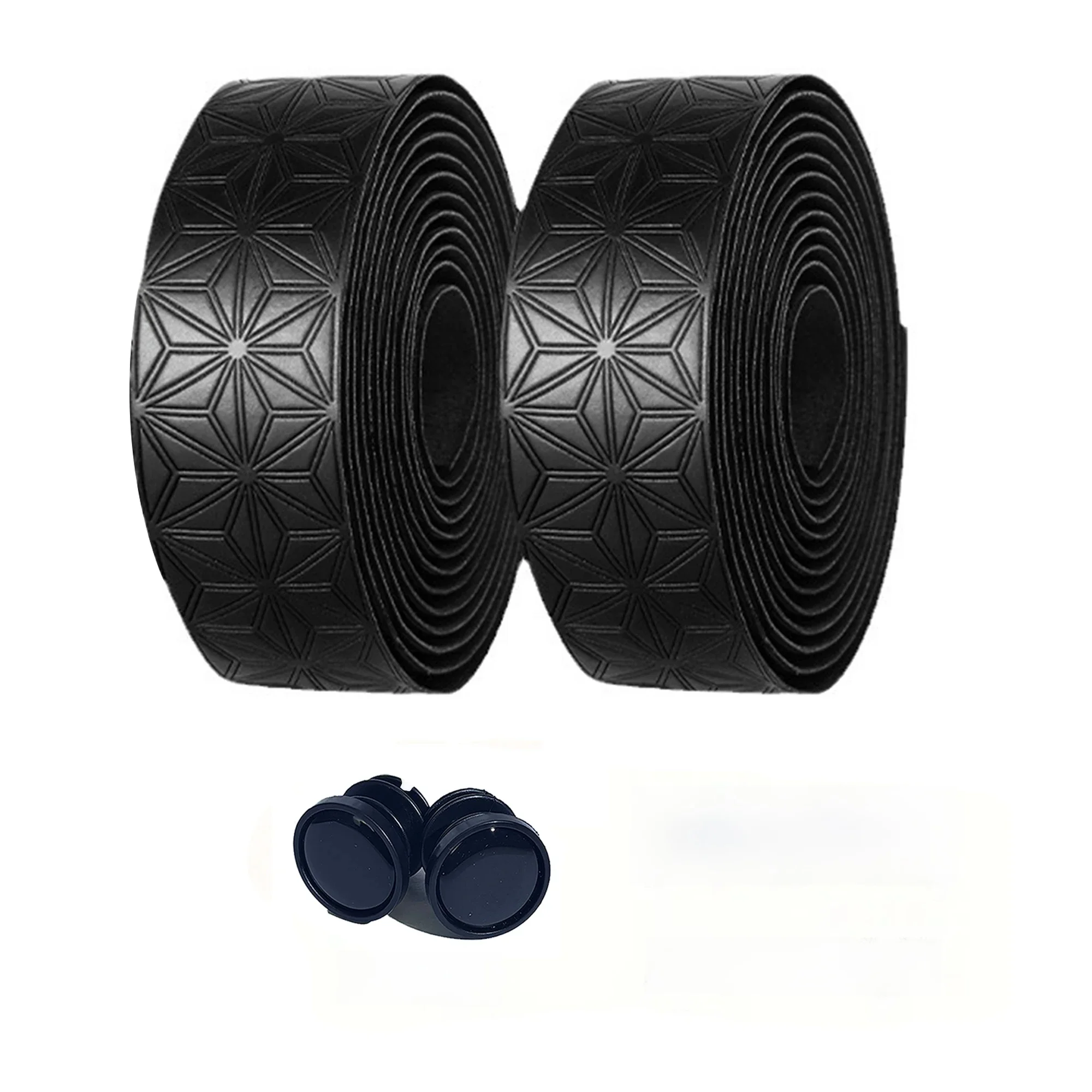 AliExpress NONE 1 Pair Anti-Slip Road Bike Handlebar Tape PU Shock Handle Bar Tape w/ Bar End Plugs