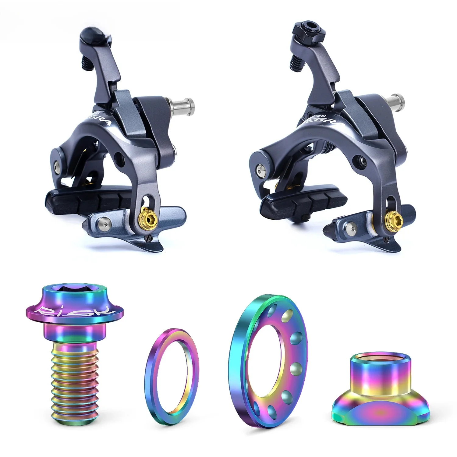 AliExpress RISK C-Brake Shoes Fixing Bolts Kit Titanium Alloy Road BikE C-Brake Caliper Brake Pad Fixing Screw Kit R8000 UT6800 DA9000