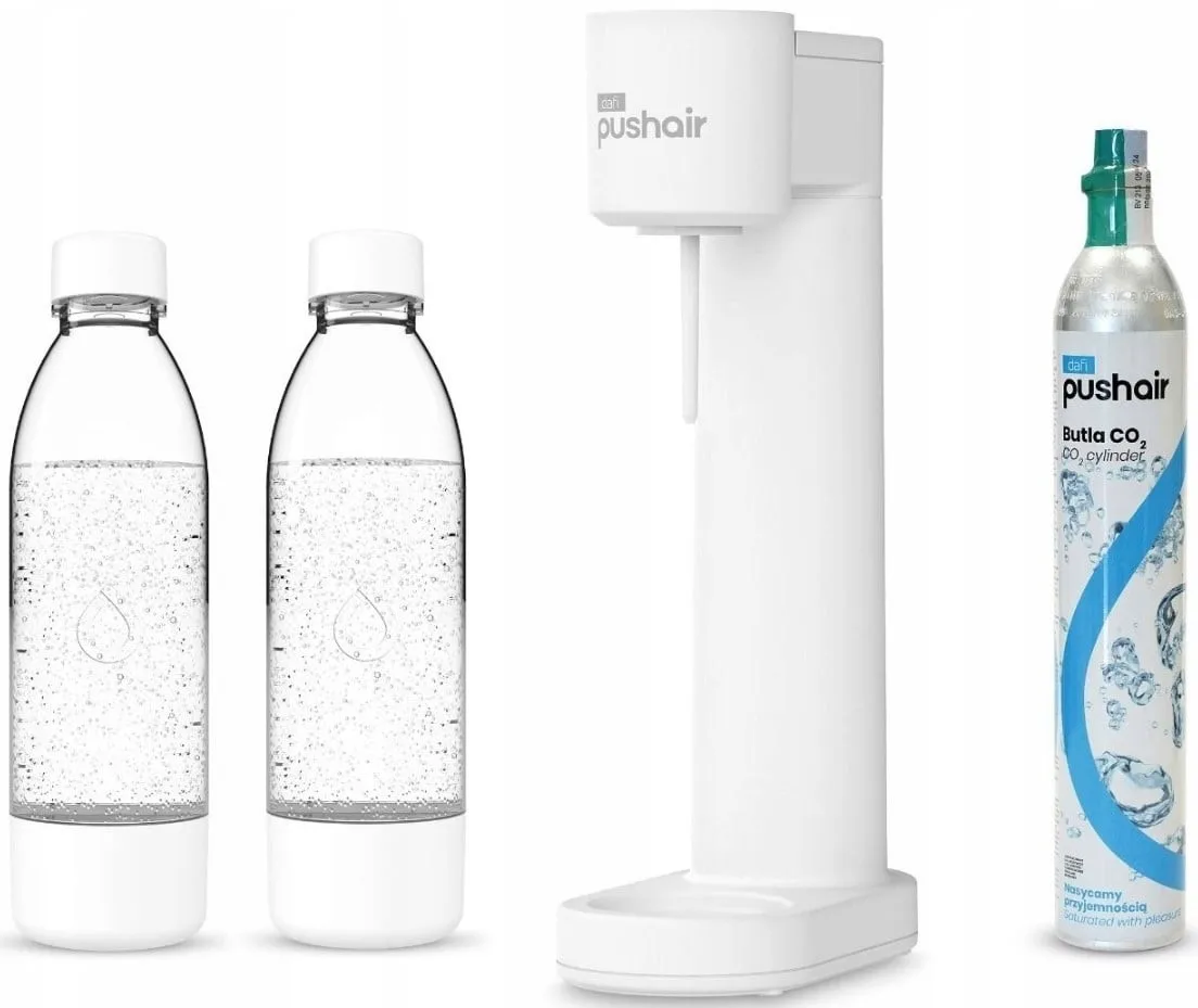 Bild 3: Dafi PushAir Wassersprudler + 2x0,7 L Flaschen + CO2-Kartuschen-Set