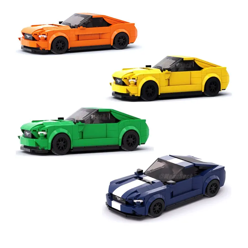 Mustang Classic Hobby Models Building Blocks MOC Classic Sports Car Door Can DIY Opened Simulation Collection Childrens Toy Gift