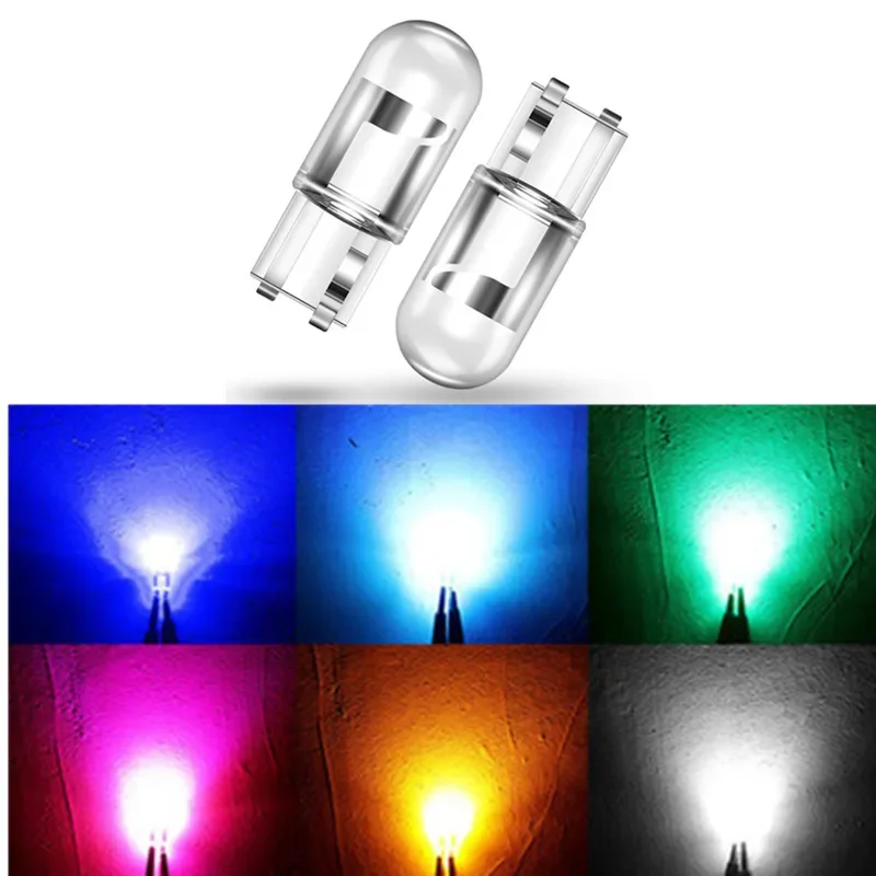 4 pièces x SUPER blanc bleu 5W T10 194 168 W5W T10 lampes LED COB étanche 501 T10 LED large dégagement ampoule de lecture