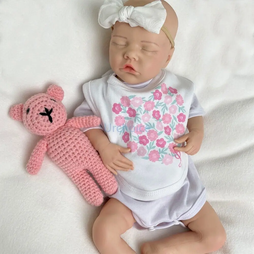 

17 Inch Collectible Silicone Reborn Dolls Lifelike Hand-Painted Rebirth Babies Girl For Kids Age 3+ Christmas Easter Gift