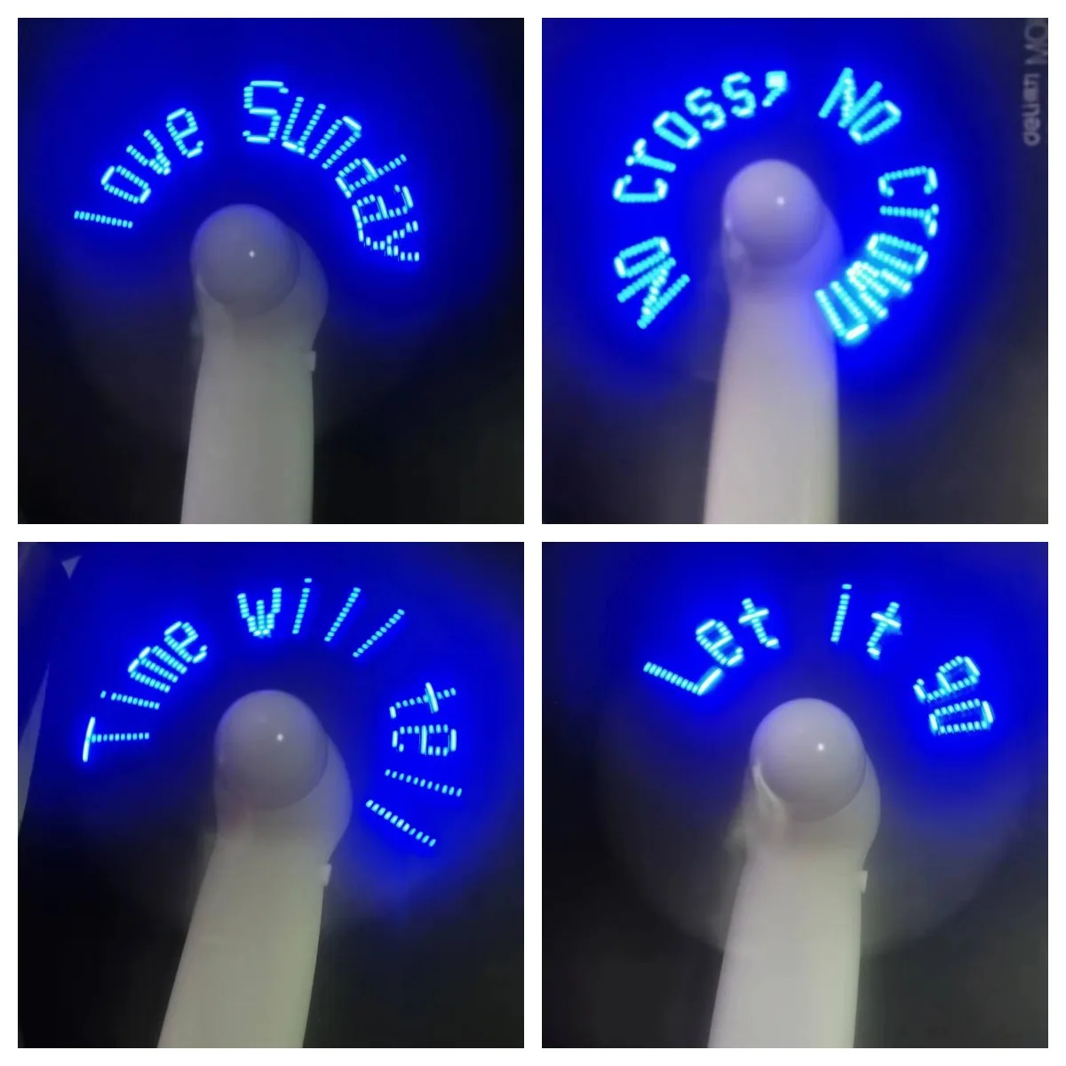 Text Custom Fan Mini Night Light Handheld Fan Advertisement Gift To Give Guests Led Lights Personalise Designable Fan