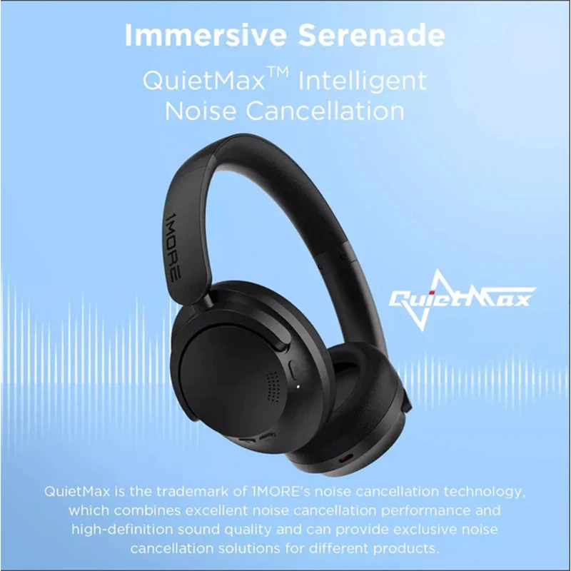 1MORE SonoFlow SE Headphones Wireless Bluetooth Fast Charge Active Noise Cancelling 70H Battery Life  HQ30 HIFI ANC  For xiaomi