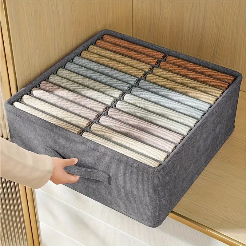 Armario organizador de almacenamiento de ropa, pantalones, suéter, camiseta, caja de almacenamiento, cajón, organizador, caja de almacenamiento de pantalones vaqueros, 1 ud.