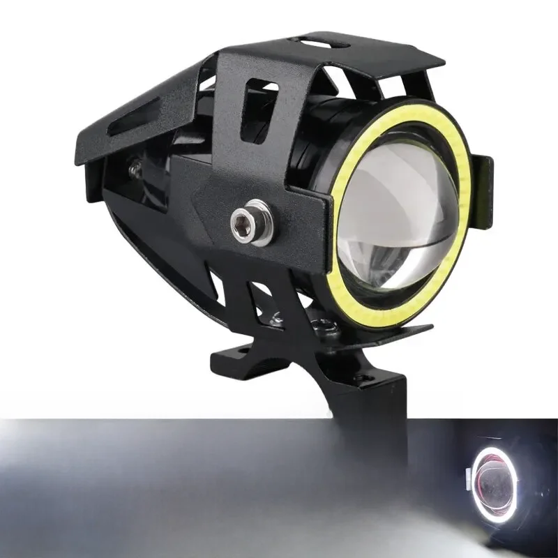 Phare antibrouillard pour Moto, Super lumineux, yeux Abgle, projecteurs supplémentaires universels, auxiliaire U7, Mini lampe de conduite LED