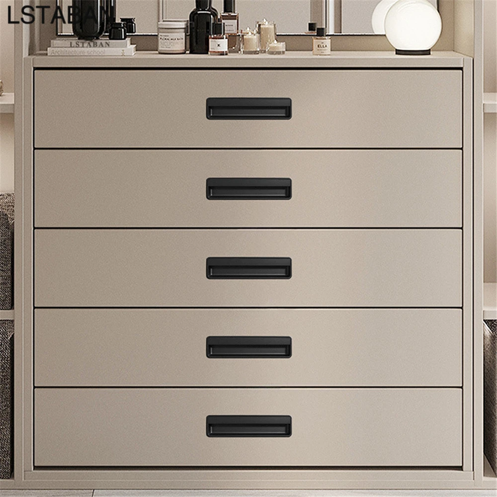 สแควร์โมเดิร์นเลื่อนประตูตู้ลิ้นชักดึงที่มองไม่เห็นปกปิดตู้เสื้อผ้าลิ้นชักตู้ครัวซ่อนลูกบิด