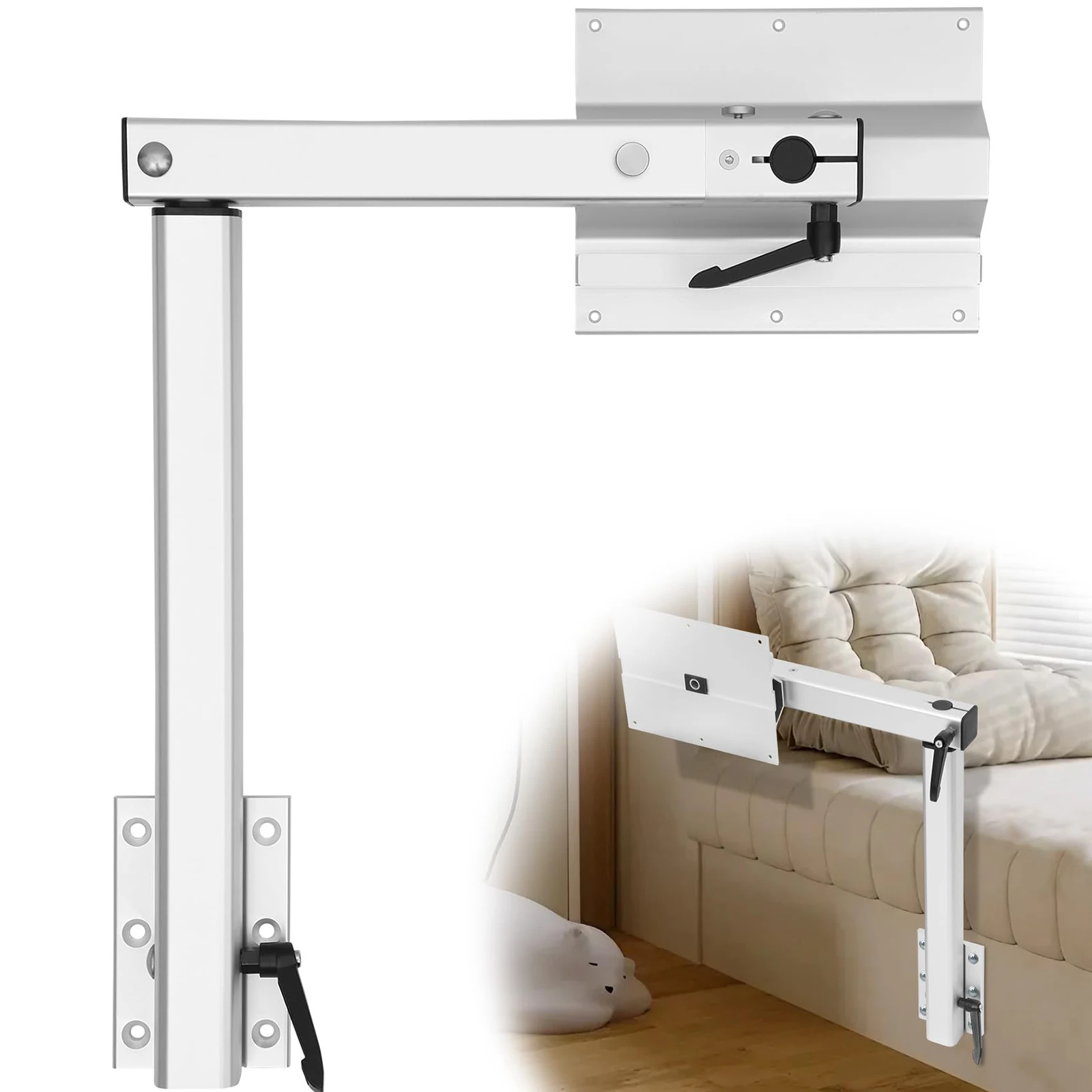 Adjustable RV Leg,360 Swivel, Upgraded 90° Folding Function,Wall Mount Table Pedestal for Camper Van, Motorhome, Boat