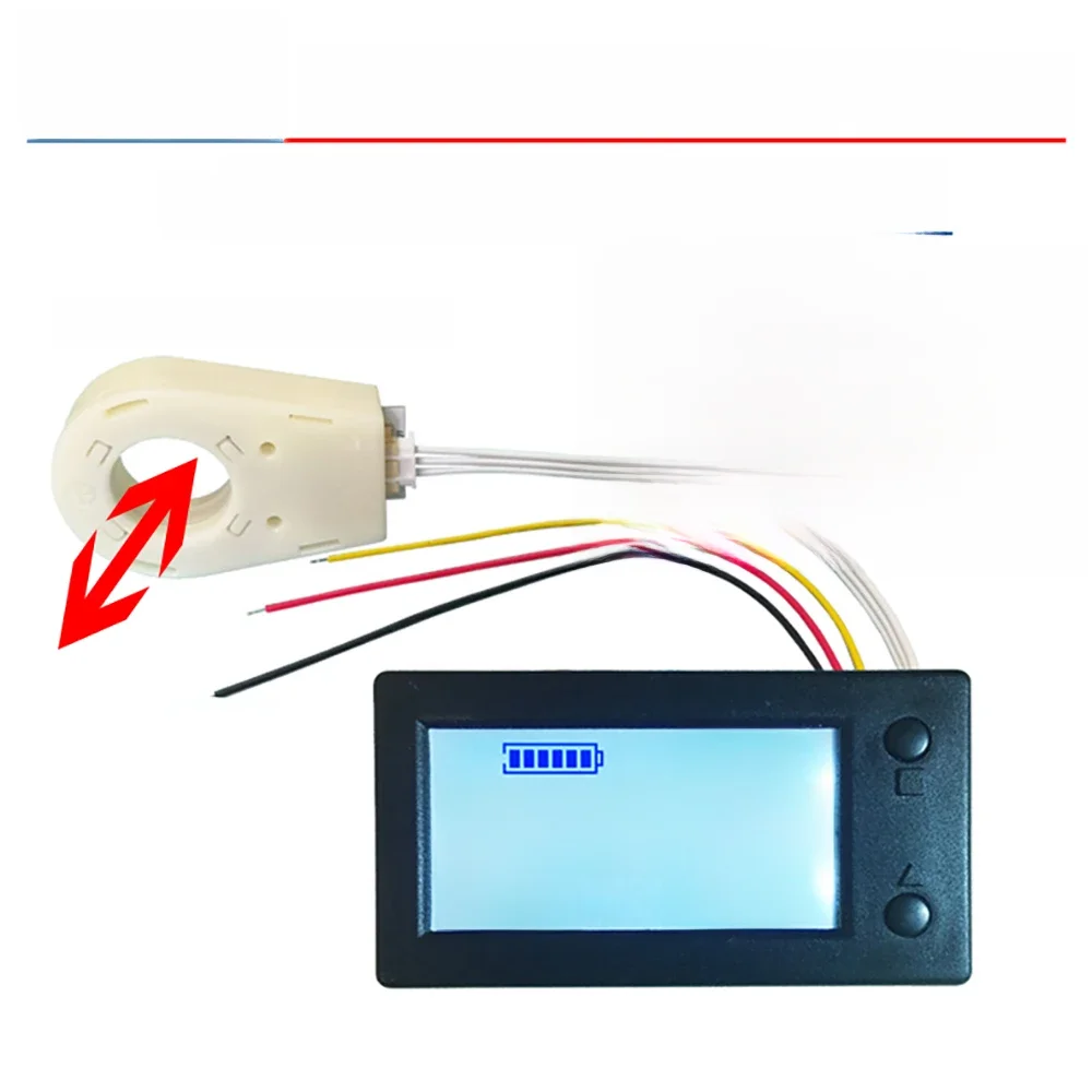 100A 200A 400A Hall Coulomb Meter Battery Monitor Charge Discharge Current Voltage Capacity Power Display 12V 24V 36V 48V 60V DC — zdjęcie 2