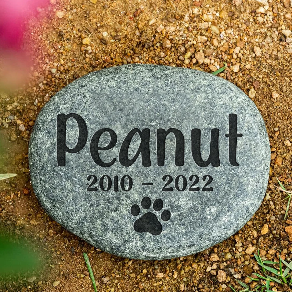 

Персонализированные мемориальные садовые камни для домашних животных для собак, выгравированный камень памяти кошки, индивидуальный подарок на память для домашних животных, рок-мемориал, подарок для потери домашних животных