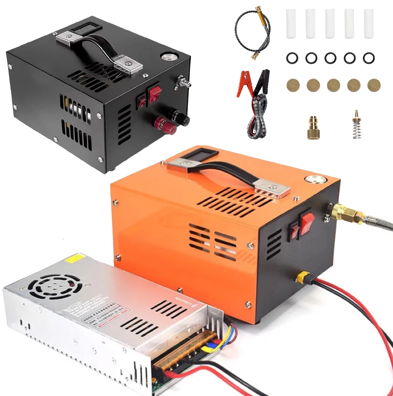 12V DC 220V PCP-Pumpe 30Mbar 4500Psi 300W für Jagd, Tauchen, Luftkompressor für Autos, Motorradreifenfüllung, Luftkompressor