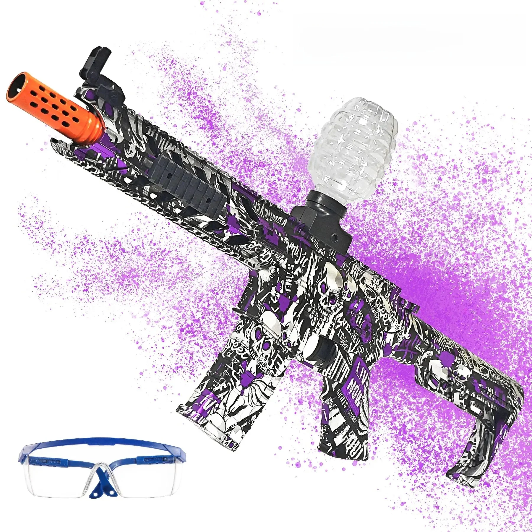 M416 Elektrische Gel-Ball-Blaster-Spielzeugpistole, Sommerspaß im Freien, wiederaufladbar mit hoher Geschwindigkeit, metallisch, Familienpool-/Grillspiele (keine Kugeln)